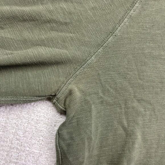 American Eagle Pullover Henley Hooded Long Sleeve Shirt Mens M Military Green - Picture 9 of 16